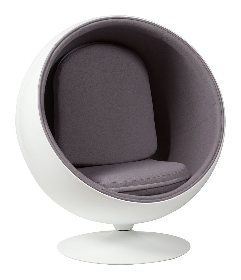 Кресло Eero Ball Chair Серая Шерсть Кресло Eero Ball Chair Серая Шерсть