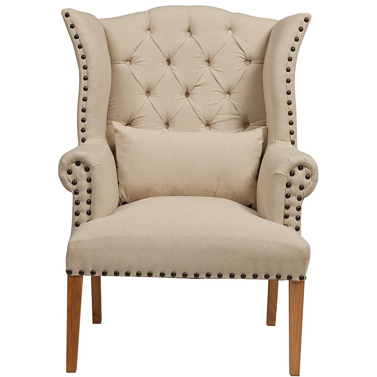 Кресло Quinn Tufted Armchair Белый Лен Кресло Quinn Tufted Armchair Белый Лен