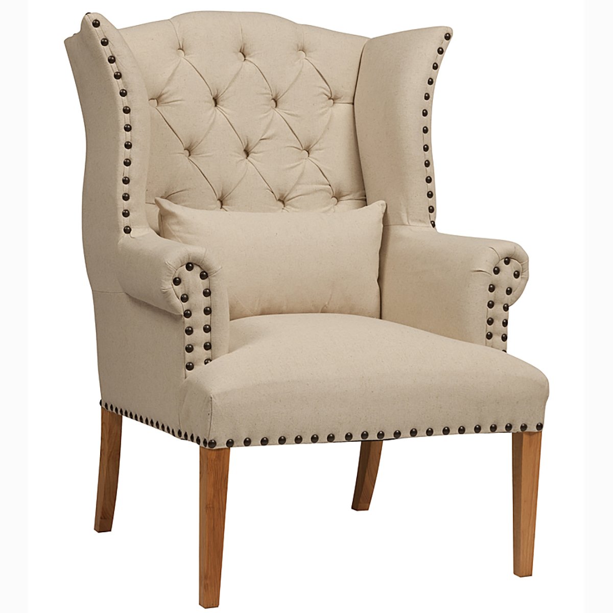 Кресло Quinn Tufted Armchair Белый Лен Кресло Quinn Tufted Armchair Белый Лен