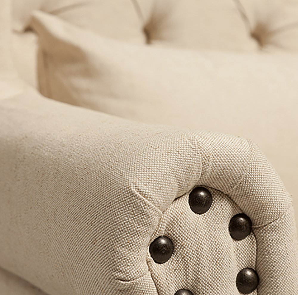 Кресло Quinn Tufted Armchair Белый Лен Кресло Quinn Tufted Armchair Белый Лен