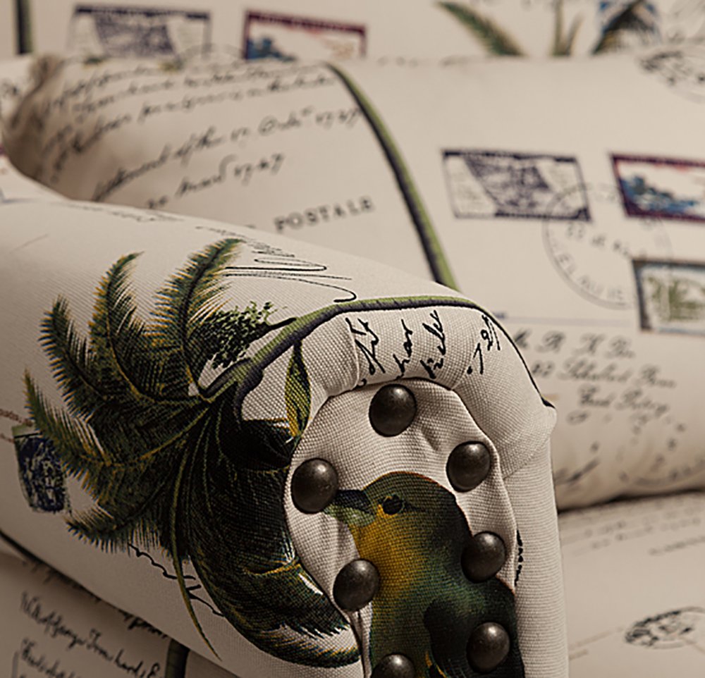 Кресло Quinn Tufted Armchair Рисунок Лен Кресло Quinn Tufted Armchair Рисунок Лен