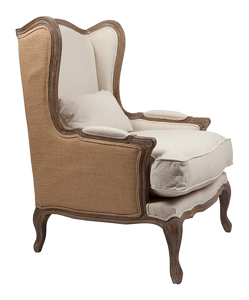 Кресло Lorraine Chair with Burlap Бежевое Лен Кресло Lorraine Chair with Burlap Бежевое Лен