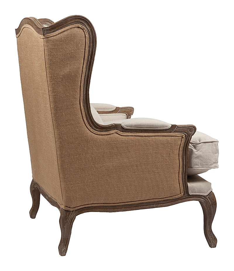 Кресло Lorraine Chair with Burlap Бежевое Лен Кресло Lorraine Chair with Burlap Бежевое Лен
