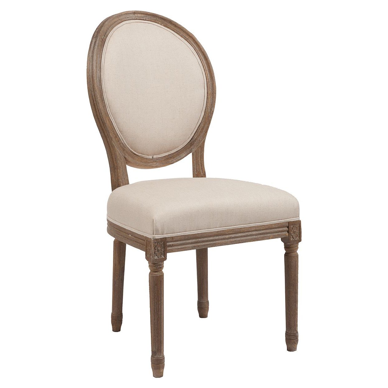 Стул Vintage French Round Кремовый Лен Стул Vintage French Round Кремовый Лен