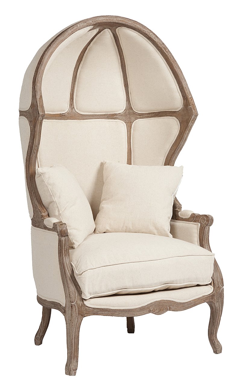Кресло с капюшоном Versailles Chair Белый Лен Кресло с капюшоном Versailles Chair Белый Лен