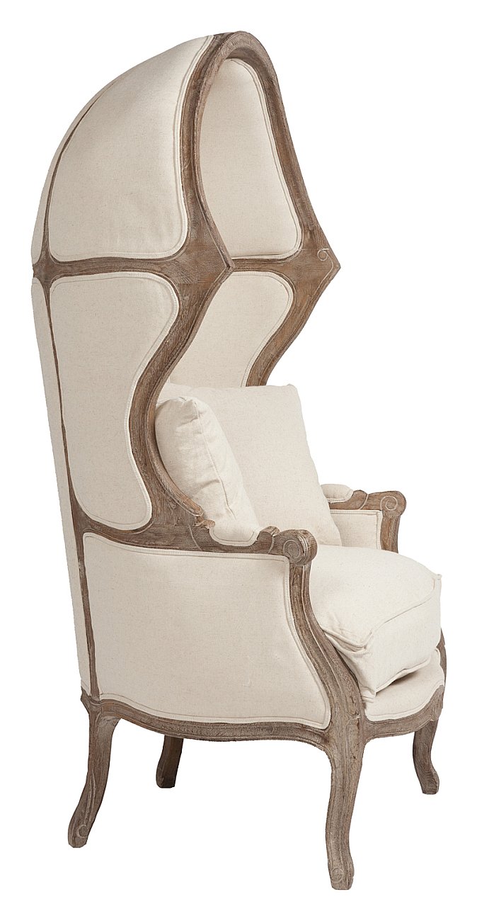 Кресло с капюшоном Versailles Chair Белый Лен Кресло с капюшоном Versailles Chair Белый Лен