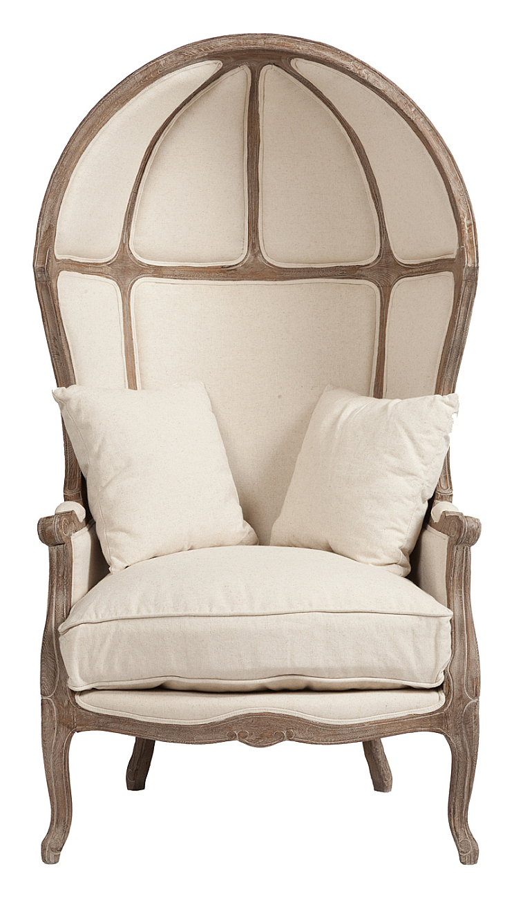 Кресло с капюшоном Versailles Chair Белый Лен Кресло с капюшоном Versailles Chair Белый Лен