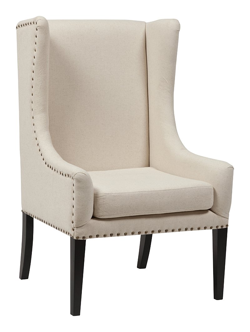 Кресло Nailhead Fabric Armchair Белый Лен Кресло Nailhead Fabric Armchair Белый Лен