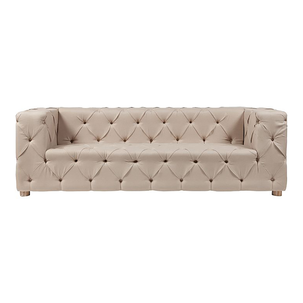 Диван Soho Tufted Upholstered Sofa Кремовый Лен Диван Soho Tufted Upholstered Sofa Кремовый Лен