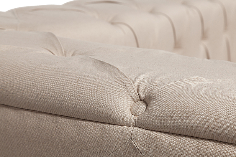 Диван Soho Tufted Upholstered Sofa Кремовый Лен Диван Soho Tufted Upholstered Sofa Кремовый Лен