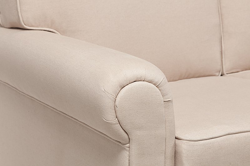 Диван The Pettite Lancaster Upholstered Sofa Кремовый Лен Диван The Pettite Lancaster Upholstered Sofa Кремовый Лен