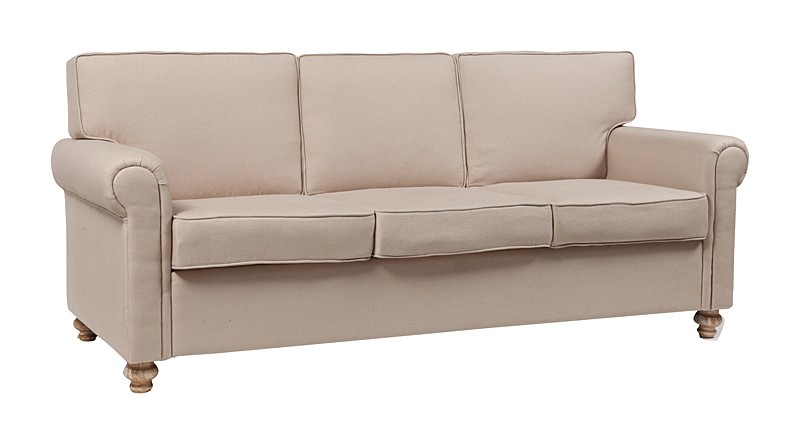 Диван The Pettite Lancaster Upholstered Sofa Кремовый Лен Диван The Pettite Lancaster Upholstered Sofa Кремовый Лен