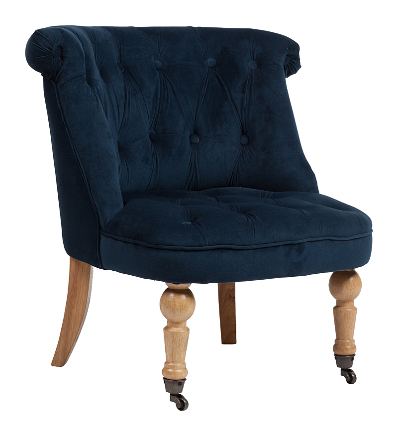 Кресло Amelie French Country Chair Синий Вельвет Кресло Amelie French Country Chair Синий Вельвет