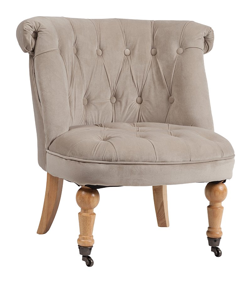 Кресло Amelie French Country Chair Серо-бежевый Вельвет Кресло Amelie French Country Chair Серо-бежевый Вельвет