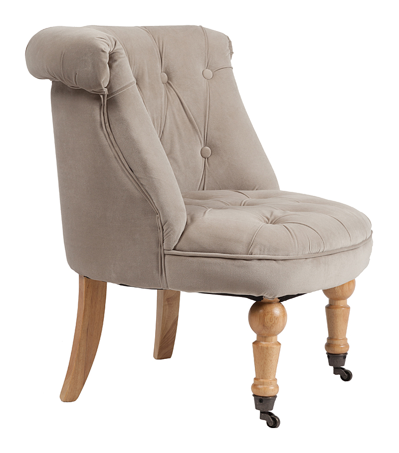 Кресло Amelie French Country Chair Серо-бежевый Вельвет Кресло Amelie French Country Chair Серо-бежевый Вельвет