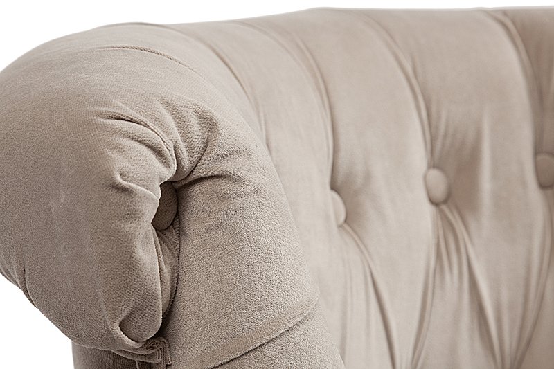 Кресло Amelie French Country Chair Серо-бежевый Вельвет Кресло Amelie French Country Chair Серо-бежевый Вельвет