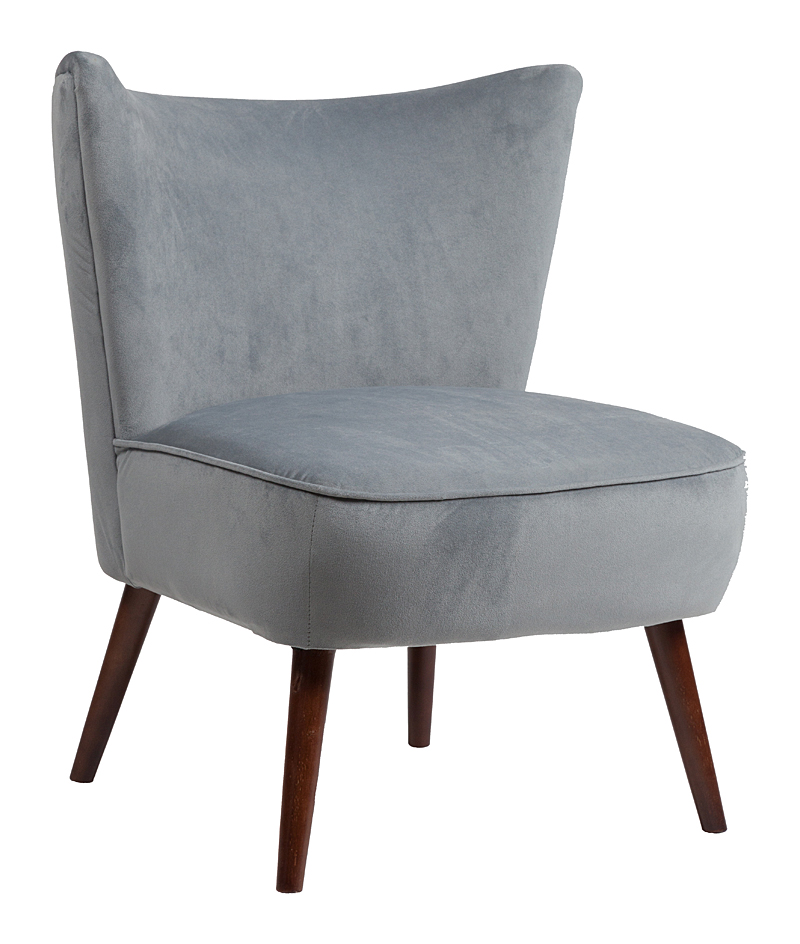 Кресло Vermont Chair Серо-Синий Велюр Кресло Vermont Chair Серо-Синий Велюр