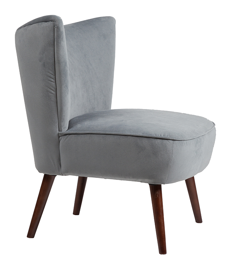 Кресло Vermont Chair Серо-Синий Велюр Кресло Vermont Chair Серо-Синий Велюр