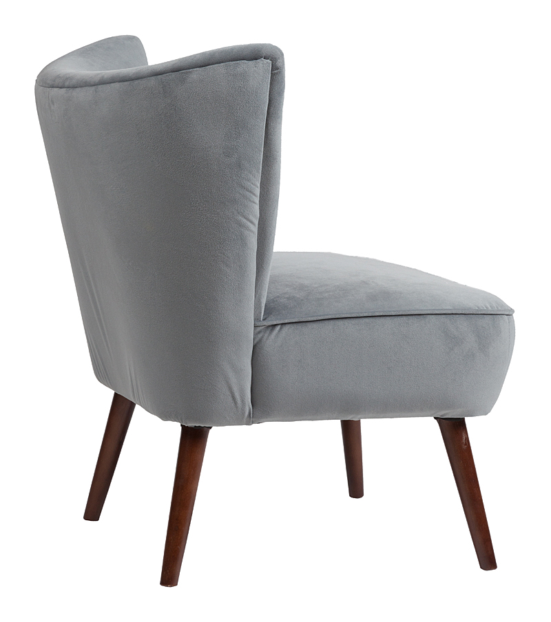 Кресло Vermont Chair Серо-Синий Велюр Кресло Vermont Chair Серо-Синий Велюр