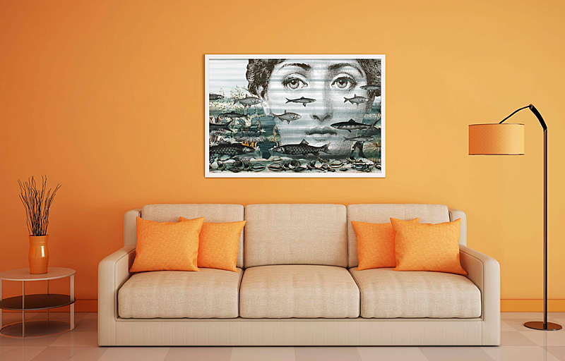 Постер Fornasetti and fish A3 Постер Fornasetti and fish A3