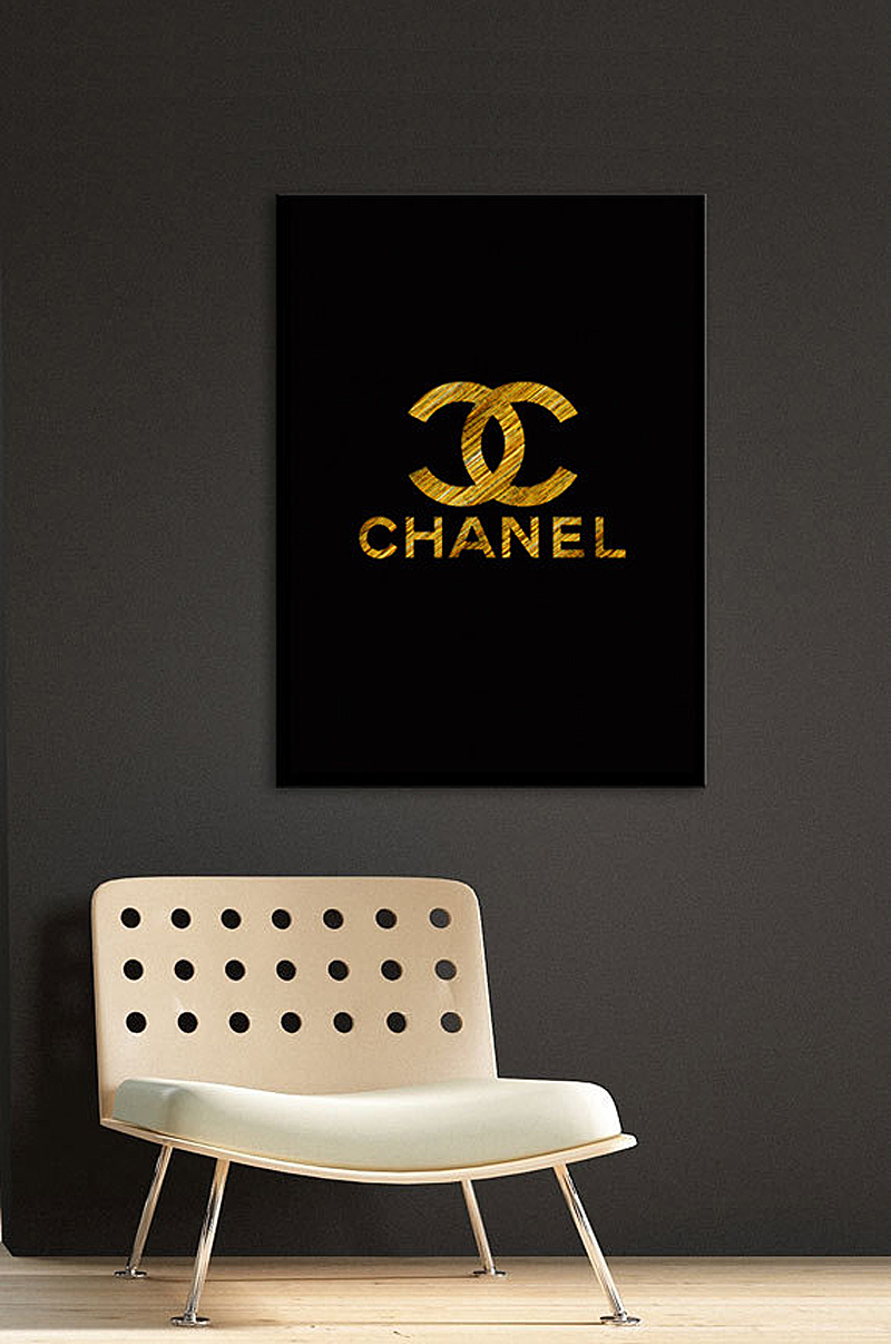 Постер Chanel gold А4 Постер Chanel gold А4