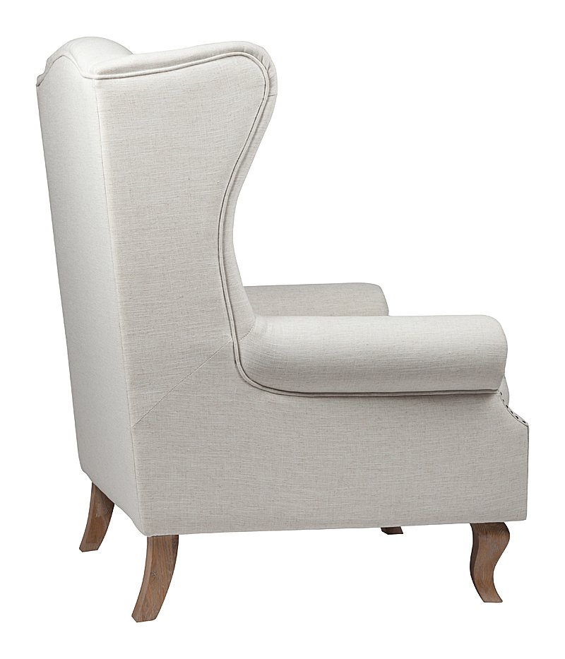 Кресло Collins Wingback Chair Белый Лён Кресло Collins Wingback Chair Белый Лён