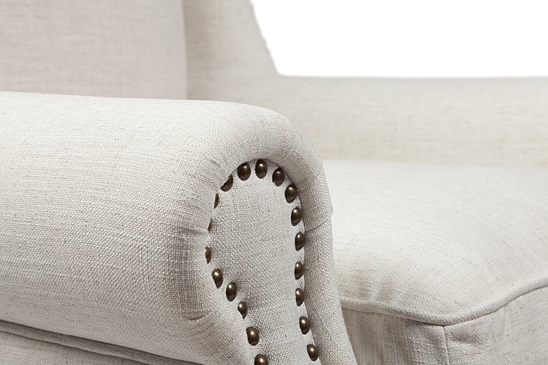 Кресло Collins Wingback Chair Белый Лён Кресло Collins Wingback Chair Белый Лён