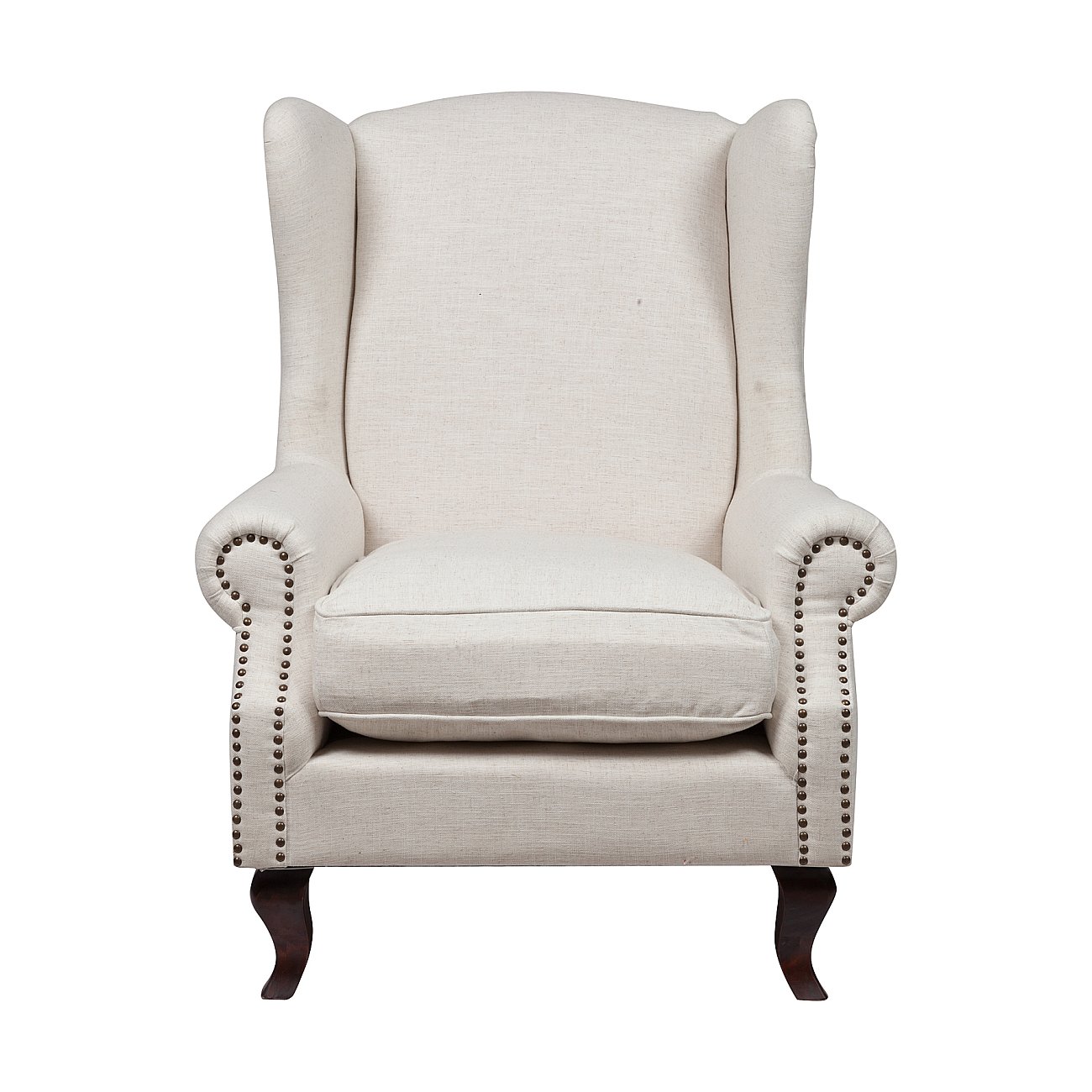Кресло Collins Wingback Chair Белый Лен Кресло Collins Wingback Chair Белый Лен
