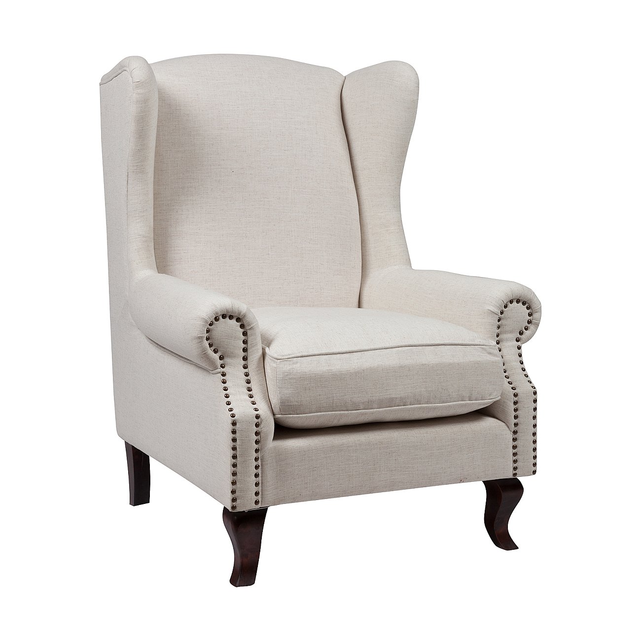 Кресло Collins Wingback Chair Белый Лен Кресло Collins Wingback Chair Белый Лен