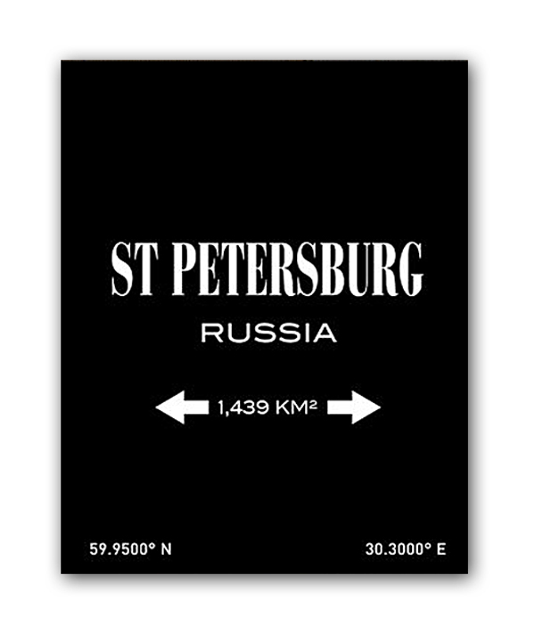 Постер St.Petersburg А3 (черный) Черно-белый - Декор - Постеры купить Постер St.Petersburg А3 (черный) Черно-белый - Декор - Постеры купить