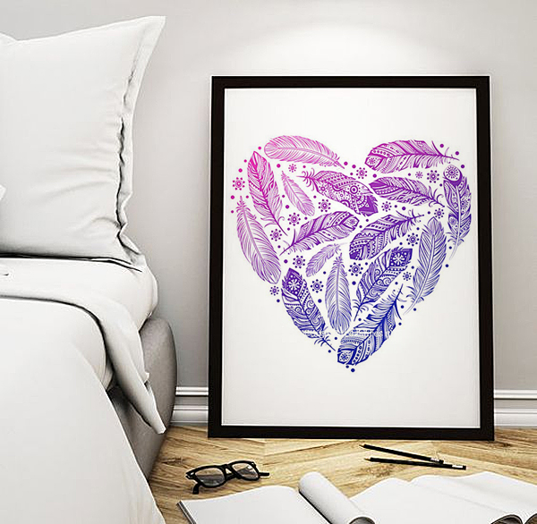Постер Heart А3 (фиолетовый) Постер Heart А3 (фиолетовый)