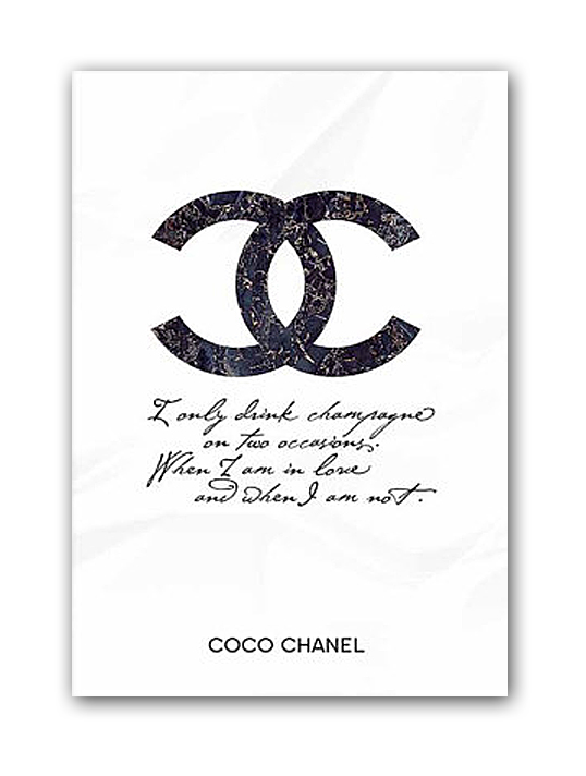 Постер Drink champagne. Coco Chanel А3 Постер Drink champagne. Coco Chanel А3