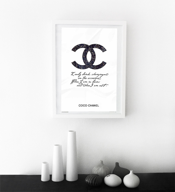 Постер Drink champagne. Coco Chanel А3 Постер Drink champagne. Coco Chanel А3
