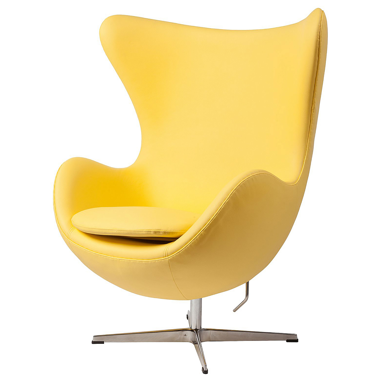 Кресло Egg Chair Желтая Кожа Класса Премиум Кресло Egg Chair Желтая Кожа Класса Премиум
