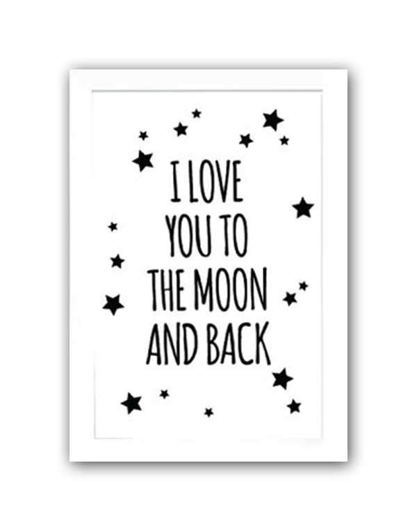 Постер To the white moon and back А4 Постер To the white moon and back А4