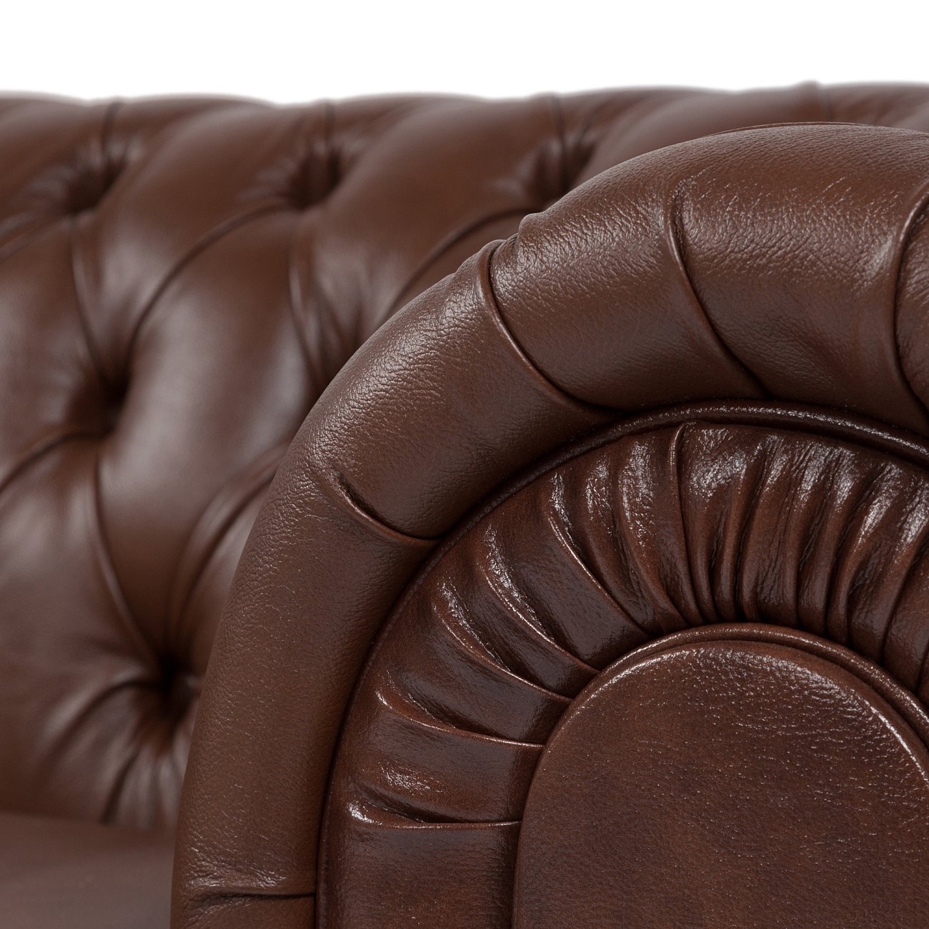 Диван Честерфилд (Chesterfield) Коричневый Экокожа М Диван Честерфилд (Chesterfield) Коричневый Экокожа М