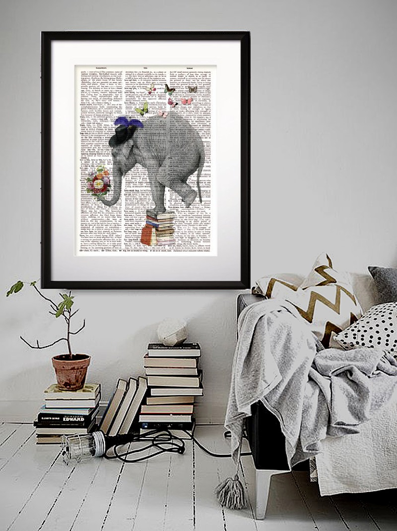 Постер Mr. Elephant А3 Белый, Серый, Чёрный, Синий - Декор - Постеры купить Постер Mr. Elephant А3 Белый, Серый, Чёрный, Синий - Декор - Постеры купить
