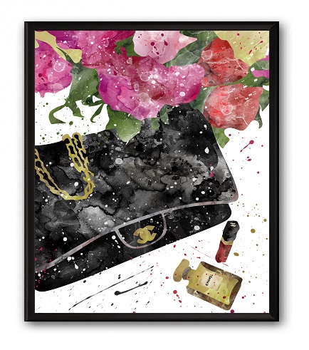 Постер Сумка Чёрная Chanel А4 Постер Сумка Чёрная Chanel А4