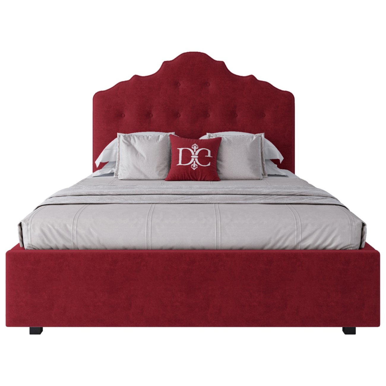 Кровать Palace 140х200 Велюр Красный Кровать Palace 140х200 Велюр Красный