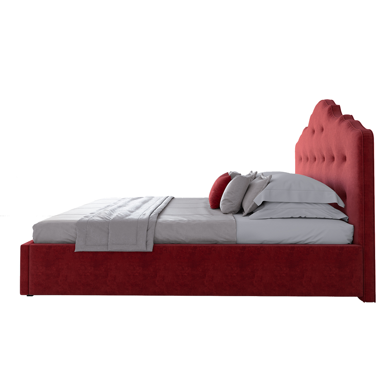 Кровать Palace 180х200 Велюр Красный Кровать Palace 180х200 Велюр Красный