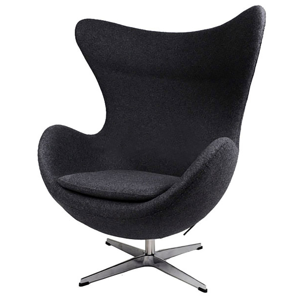 Кресло Egg Chair Чёрное100% Шерсть Кресло Egg Chair Чёрное100% Шерсть
