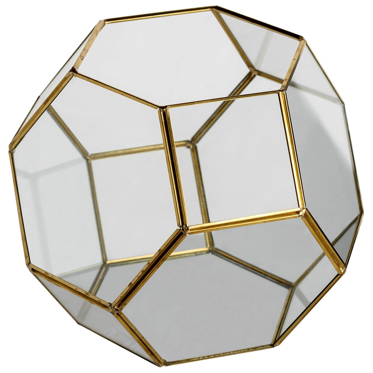 Флорариум стеклянный с золотом в винтажном стиле Honeycomb Флорариум стеклянный с золотом в винтажном стиле Honeycomb
