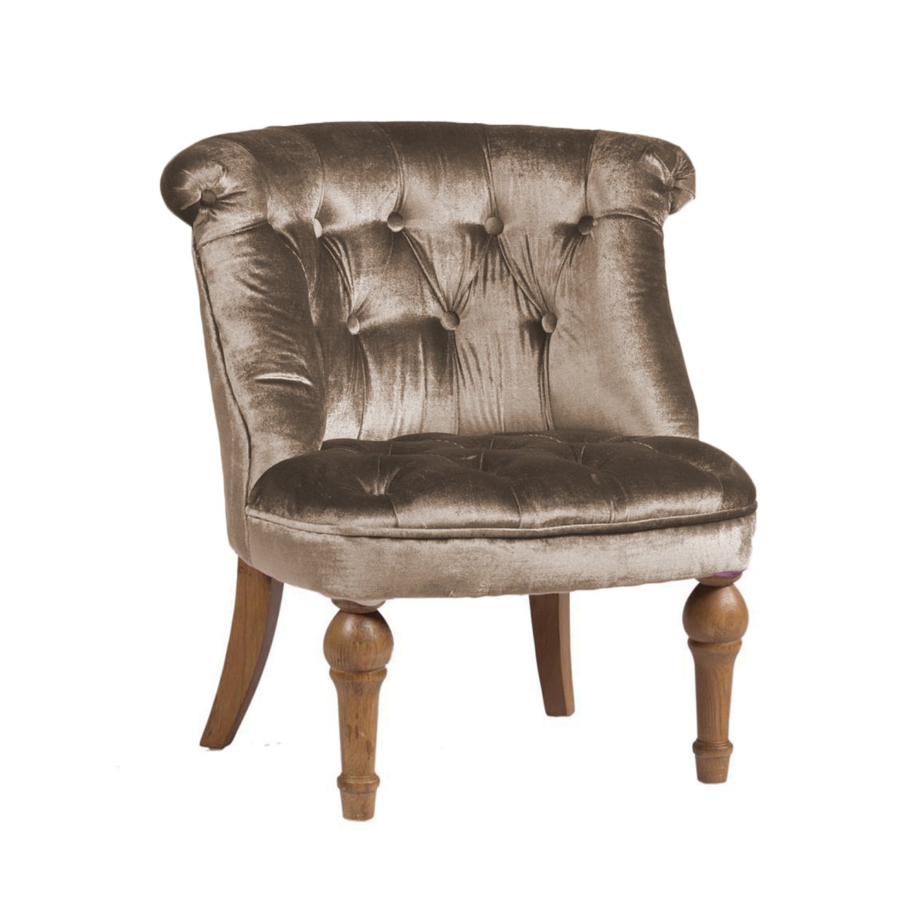 Кресло Sophie Tufted Slipper Chair Серо-Коричневый Микровелюр Кресло Sophie Tufted Slipper Chair Серо-Коричневый Микровелюр