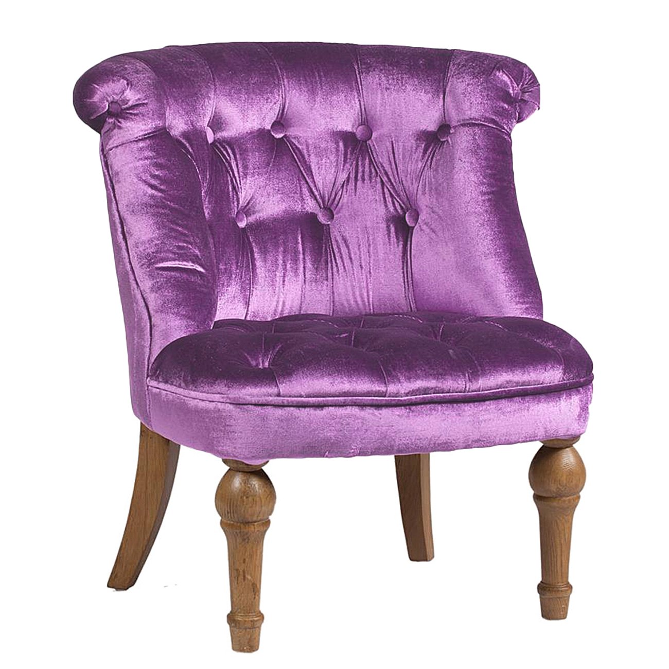 Кресло Sophie Tufted Slipper Chair Лиловый Микровелюр Кресло Sophie Tufted Slipper Chair Лиловый Микровелюр