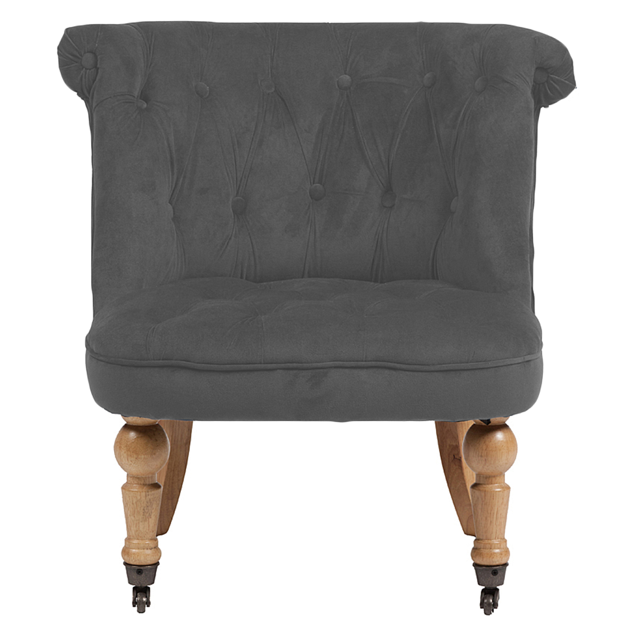 Кресло Amelie French Country Chair Светло-серый Велюр Кресло Amelie French Country Chair Светло-серый Велюр