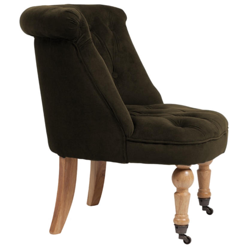 Кресло Amelie French Country Chair Серо-Коричневый Велюр Кресло Amelie French Country Chair Серо-Коричневый Велюр