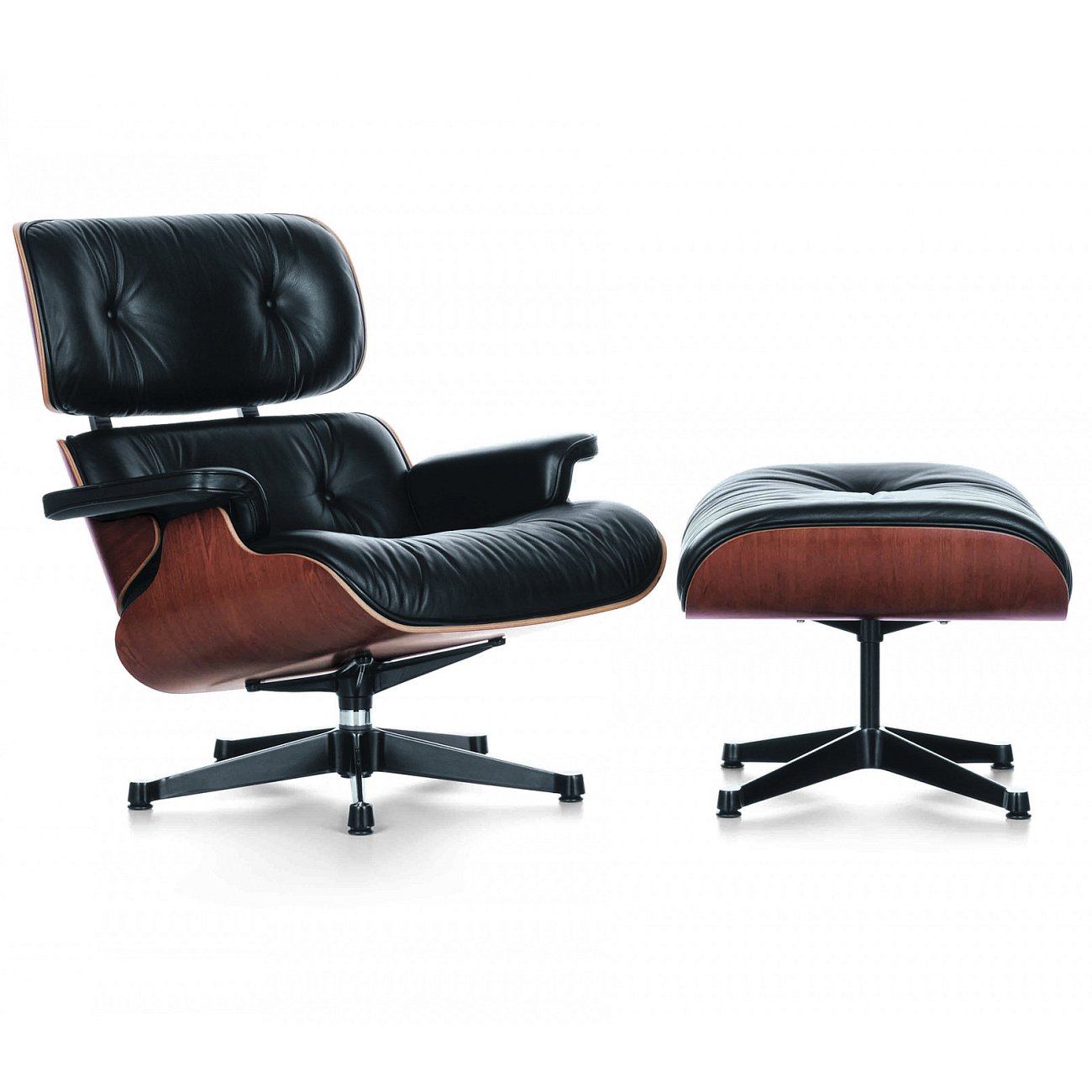 Кресло Lounge Chair Черная Кожа Класса Премиум Кресло Lounge Chair Черная Кожа Класса Премиум
