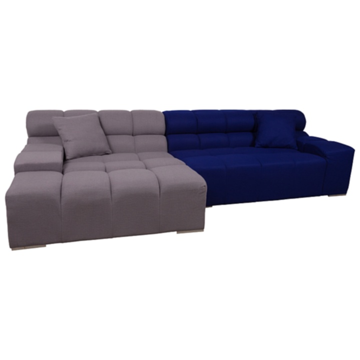 Диван Tufty-Time Sofa серо-синяя шерсть, коричневый Диван Tufty-Time Sofa серо-синяя шерсть, коричневый