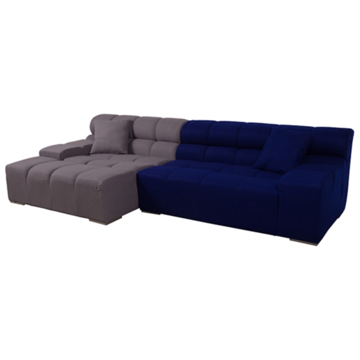 Диван Tufty-Time Sofa серо-синяя шерсть, коричневый Диван Tufty-Time Sofa серо-синяя шерсть, коричневый
