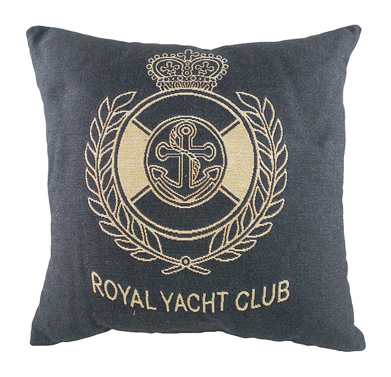 Подушка с гербом Королевского Royal Yacht Club Denim Подушка с гербом Королевского Royal Yacht Club Denim